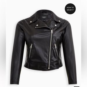 Torrid Faux Leather Moto Jacket, 1X, New